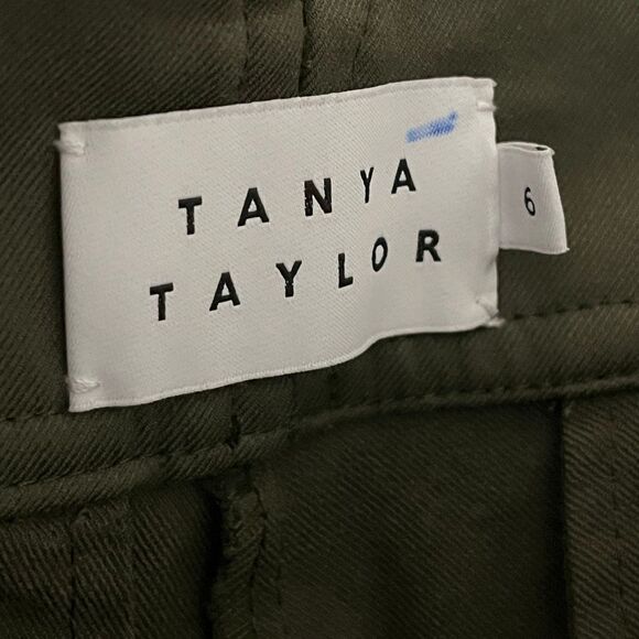 Tanya Taylor Olive Green Taylor Chelsea High Waisted Tailored Pants Women's 6 - Picture 7 of 8